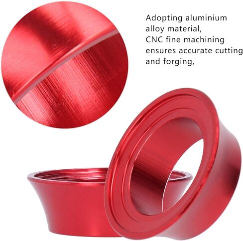 Conical Headset Spacer, CNC Aluminum Alloy Red Stem Spacer 2 Pack Lightweight Durable for Mountain Road Bike Cyclists Mechanics in Kuwait