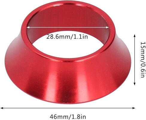 Conical Headset Spacer, CNC Aluminum Alloy Red Stem Spacer 2 Pack Lightweight Durable for Mountain Road Bike Cyclists Mechanics in Kuwait