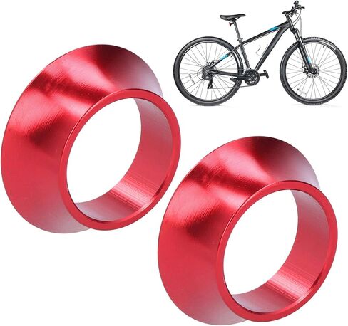 Conical Headset Spacer, CNC Aluminum Alloy Red Stem Spacer 2 Pack Lightweight Durable for Mountain Road Bike Cyclists Mechanics in Kuwait