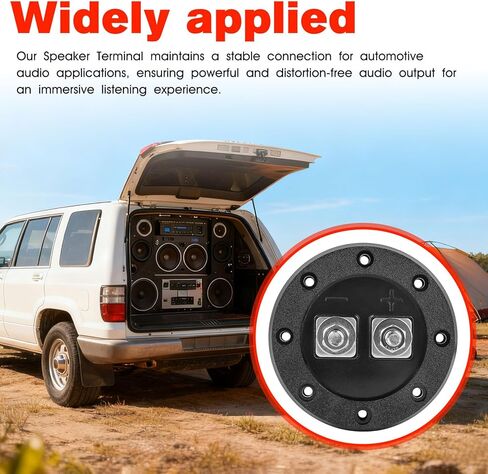 Speaker Terminal For Sub Box Terminals Subwoofer Terminal Cup Compatible With Heavy Duty Speaker Car Audio, 1 Channel Subwoofer Box Wire Connector in Kuwait
