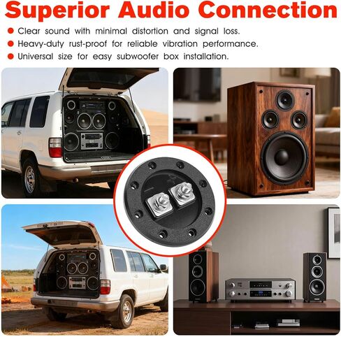 Speaker Terminal For Sub Box Terminals Subwoofer Terminal Cup Compatible With Heavy Duty Speaker Car Audio, 1 Channel Subwoofer Box Wire Connector in Kuwait