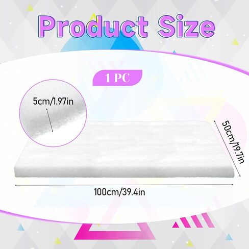 Speaker Absorbing Polyester Fiber, 100x50x5CM Polyester Fiber Speaker Soundproofing Foam, Interior Insulation, Subwoofer Damping HiFi Speakers DIY Repair Replacement in Kuwait