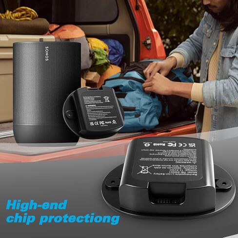 بطارية 3500 مللي أمبير في الساعة لجهاز Sonos Move/Move 2، متوافقة مع MOVE1US1/MOVE2US1، تحل محل PN 111-00001، IP-03-6802-001 in Kuwait