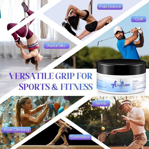 40 جم/1.4 أونصة قبضة عمود قوية للغاية، قبضة شمع العسل طويلة الأمد لعمود الرقص، والرقص، والحرير الجوي، والجمباز واللياقة البدنية، ورياضات طبيعية، وتركيبة مقاومة للماء ومضادة للانزلاق للحفاظ على جفاف اليدين in Kuwait