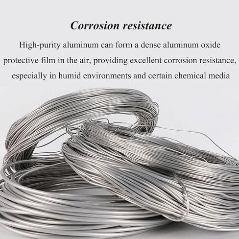Wire,Aluminum Wire, Aluminum Wire 2M - 99.99% Pure Bendy Craft for DIY, Bonsai, and Industrial Use 4.5mm to 8mm Diameter in Saudi Arabia