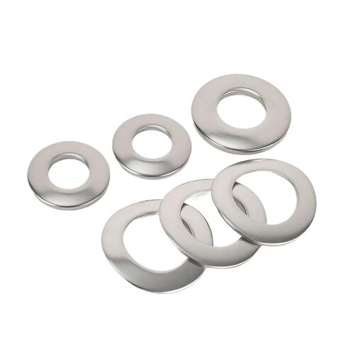 Wave Washers, M3-M12 Stainless Steel Circular Elastic Wave Corrugated Metal Washers Concave-Convex Dish-Shaped Spring Gaskets in Kuwait