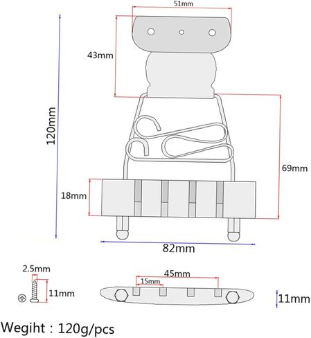 BESTonZON Adjustable String Guitar Tailpiece for Jazz Archtop Bass Silver Guitar Accessories for DIY Projects and Music Enthusiasts in Saudi Arabia