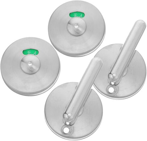 Alipis 2pcs Commercial Bathroom Stall Privacy Indicator Lock with 304 Stainless Steel Door Handle, Vacant/Occupied Bathroom Door Lock for Public Restroom Partitions in Saudi Arabia