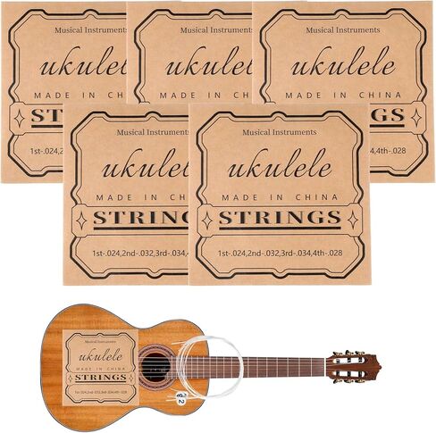5 Set Nylon Ukelele Strings Ukulele Accessories Concert Ukuleles Strings for Soprano Concert and Tenor Ukele 21 23 26 Inch in Kuwait