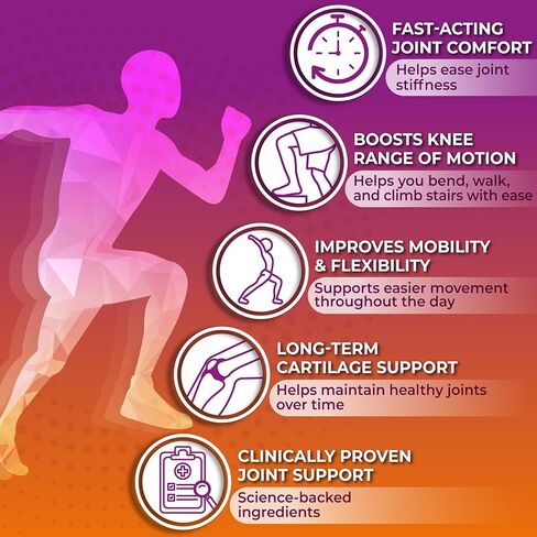 Joint Support Supplement with UC-II® & TamaFlex® – Undenatured Type II Collagen, Turmeric & Tamarind for Joint Health, Flexibility & Mobility – Natural Cartilage Support – Glucosamine-Free Capsules in Kuwait