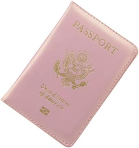 غطاء جواز السفر بإطار ذهبي وردي من Pretty Little Passports® (مرجاني) in Kuwait