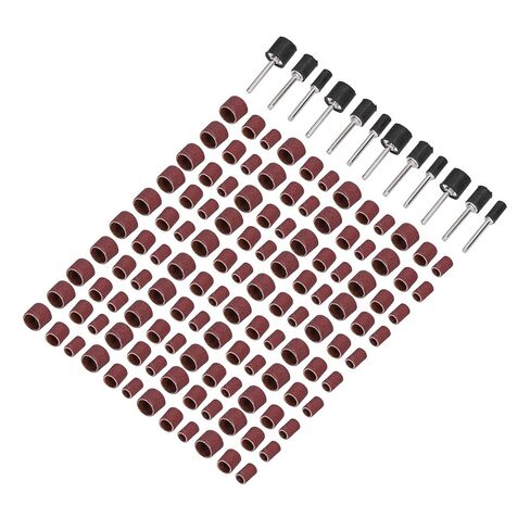 132pcs Durable Aluminum Alloy Sanding Bands for Woodworking Metal Polishing, EasytoUse Drum Sander Tool for Home DIY Crafts, Sandpaper Drill Attachment for Art and Handicrafts in Saudi Arabia