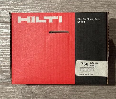 Hilti GX 120 Pins & fuel Cells 3/4" 750 concrete pins & 1 GC-22 fuel cells X-GN 20 MX in Saudi Arabia