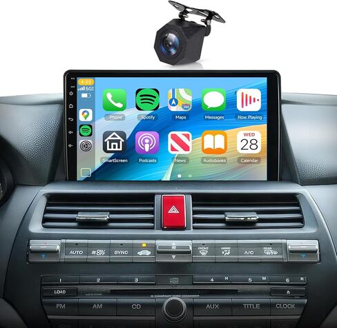 for Honda Accord 8th 2008-2013 Android13 Car Radio Car Stereo Wireless Carplay Android Auto,𝐇𝐢𝐅𝐢 10 inch Capacitive Touch Screen EQ GPS Navigation Bluetooth WiFi FM Backup Camera Siri SWC in Kuwait