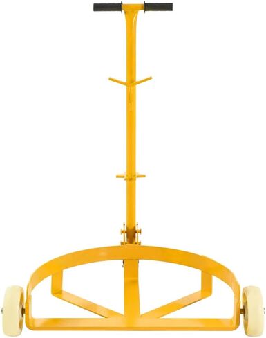 Heavy-Duty 55 Gallon Drum Dolly Cart - Low-Profile Steel Barrel Mover with 2 Fixed & 1 Swivel PU Wheels, 1200lb Capacity for Steel & Plastic Drums in Saudi Arabia