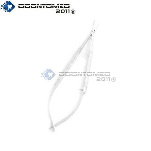 OdontoMed2011 Barraquer Castroviejo Micro Needle Holder 4.5" Curved Without Lock in Saudi Arabia