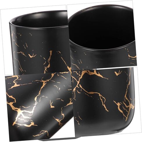 LIFKOME Marbled Dental Cup Aesthetic Restroom Decor Toothpaste Holder for Bathroom Marble Decor Practical Mouthwash Cup in Saudi Arabia