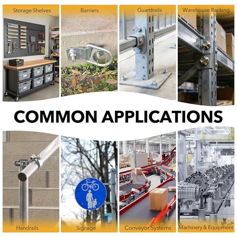 1/2" x 5-1/2" 50PCS Concrete Wedge Anchors,Heavy-Duty Cement Anchor Bolts with Zinc-Plated in Kuwait