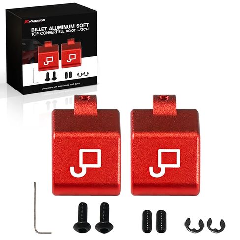 Billet Aluminum Soft Top Convertible Roof Latch Lock Repair & Rebuild Kit (Left & Right, Anodized Red) Compatible with Mazda Miata 1990-2005 in Saudi Arabia