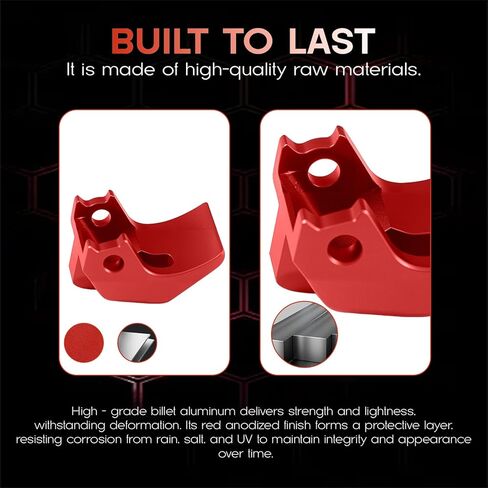 Billet Aluminum Soft Top Convertible Roof Latch Lock Repair & Rebuild Kit (Left & Right, Anodized Red) Compatible with Mazda Miata 1990-2005 in Saudi Arabia