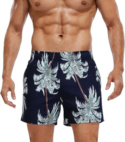 ABABC Mens Swim Trunks Summer Quick Dry Drawstring Swim Shorts Mesh Lining Stretch Beach Shorts Swimwear with Pockets in Saudi Arabia