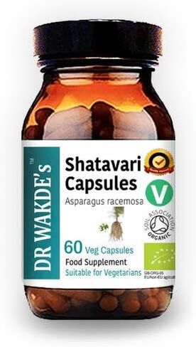 كبسولات شاتافاري من دكتور واكدي (الهليون العرقي) | 60 كبسولة نباتية | ملحق الايورفيدا | نباتي | عشبي 100% وطبيعي بالكامل in Kuwait