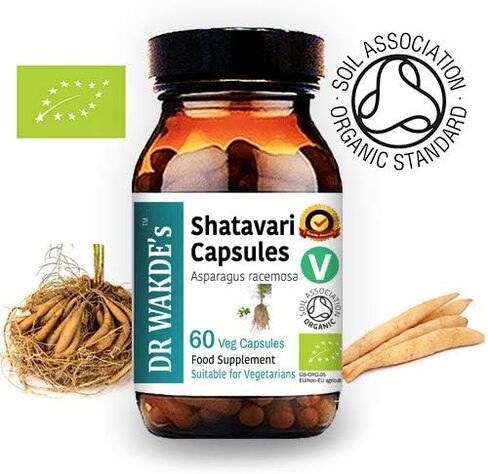 كبسولات شاتافاري من دكتور واكدي (الهليون العرقي) | 60 كبسولة نباتية | ملحق الايورفيدا | نباتي | عشبي 100% وطبيعي بالكامل in Kuwait