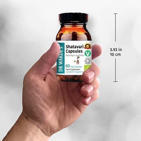 كبسولات شاتافاري من دكتور واكدي (الهليون العرقي) | 60 كبسولة نباتية | ملحق الايورفيدا | نباتي | عشبي 100% وطبيعي بالكامل in Kuwait