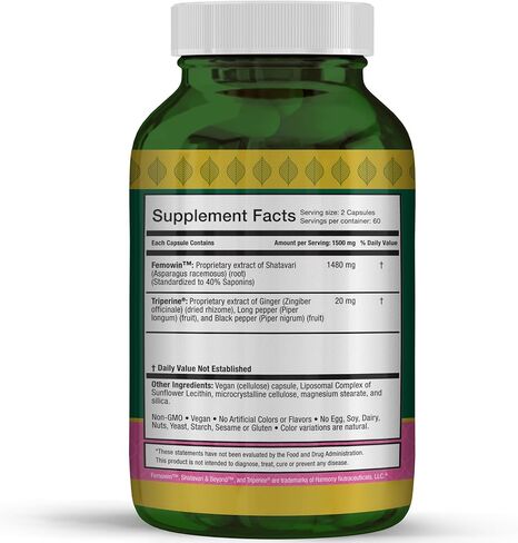 شاتافاري آند بيوند™ – مستخلص الليبوسومال مع تريبيرين® | عشبة الأيورفيدا التكيفية للتناغم الهرموني والصحة الإنجابية | نباتي، غير معدل وراثيًا، من الدرجة السريرية - 120 كبسولة - صنع في الولايات المتحدة الأمريكية* in Kuwait