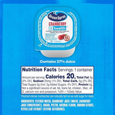 Ocean Spray® عصير التوت البري + العصير الصحي، 4 أكواب أونصة سائلة، 48 قطعة in Kuwait