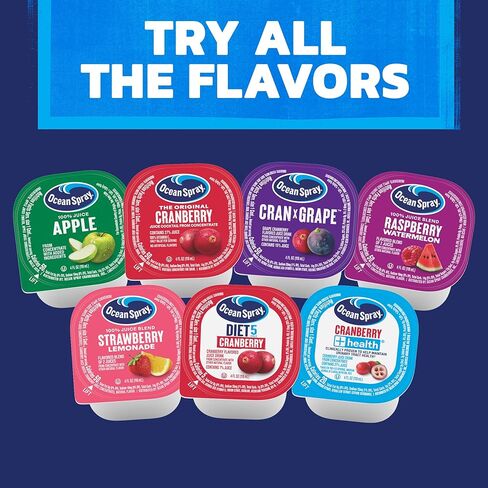 Ocean Spray® عصير التوت البري + العصير الصحي، 4 أكواب أونصة سائلة، 48 قطعة in Kuwait
