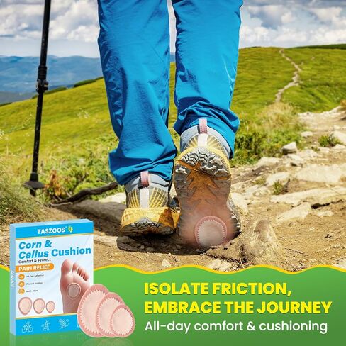 Corn & Callus Cushion Pads - 18Pcs Extra Thick Corn Pads for Feet - Self-Stick Adhesive Callus Cushions for Walking, Sport, Daily Use - Reduce Pressure and Friction from Shoes (Multi-Size) in Kuwait