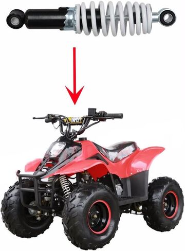 2 Pack 235mm 9" Rear Shock, 350lbs Shock Absorber Suspension Springs for Go Kart ATV Quad Buggy Dirt Pit Bike Mini Pocket Trail Bike CRF/XF Taotao Coolster Kazuma 50cc 70cc 110cc in Saudi Arabia
