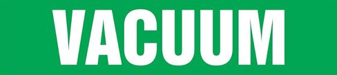 Accuform RPK719SSA Self-Stick "Vacuum" Pipe Marker for 3/4" to 1-1/4" OD Pipe, White on Green, 1" H x 8" W in Saudi Arabia