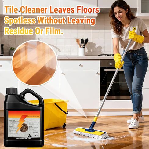 Tile Cleaner-Heavy Duty Solubrilho Floor Cleaner - 0.5L Heavy Duty Floor Cleaner, Multipurpose Powerful Stain Removing Liquid for Multi-Surface Use, Bathroom, Kitchen, Floors & Non-Slip in Kuwait