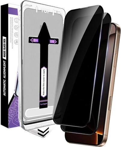2 Pack for iPhone 15 Pro Max Privacy Screen Protector Tempered Glass for iPhone15ProMax 6.7inch Anti-Spy Private Glass Film Anti-Blue Light No Bubble Anti-Scratch Full Coverage Gradient Purple in Kuwait