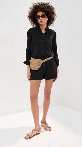 LE BOP Women's Cecelia Eyelet Shorts in Saudi Arabia