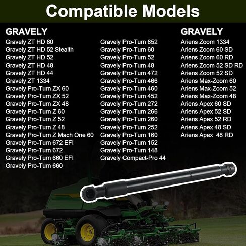 Steering Shock Damper Replace 09689700 03769800 Compatible with Ariens Zoom 1334 Zenith Apex Gravely ZT HD Pro-Turn 48 52 60, Lawn Tractor Mower Gas Dampener in Kuwait