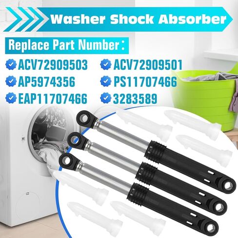ACV72909503 ACV72909501 Washer Shock Absorber 3 Pack Compatible with LG Elite Washer Models WM3250HVA WM3570HWA WM3670HVA, Replaces AP5974356 PS11707466 3283589 Washing Machine Damper Assembly in Saudi Arabia
