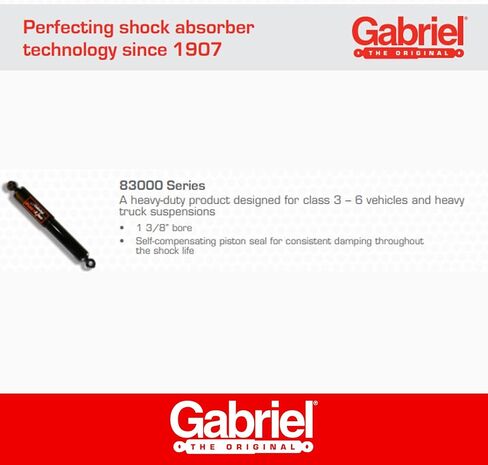 Gabriel 83147 Fleetline Heavy Duty Rear Shock Absorbers for Mack Anthem; CHU, CXN, GU7, GU8, Granite, TD700, Titan, All Hendrickson Truck Suspension Systems; OEM# 60670006, 14QK424M, 20570098 (1 Pack) in Saudi Arabia