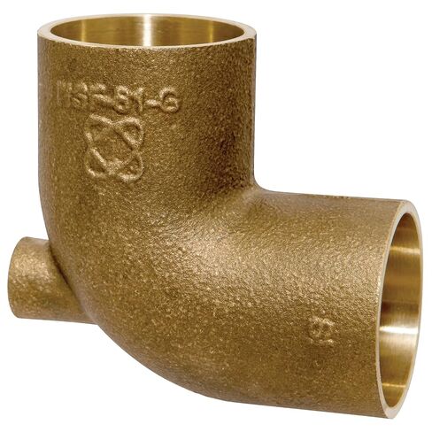 NIBCO الشكل رقم 705-LF، 3/4 بوصة × 1/8 بوصة × 3/4 بوصة LF برونزية Baseboard Tee، كوب × أنثى × كوب، ملولب in Saudi Arabia