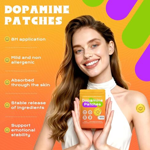Dopamine Patches Extra Strength, Mood Support Patches for Daily Mood Boost & Positivity Support, Motivation（30 Pcs） in Saudi Arabia