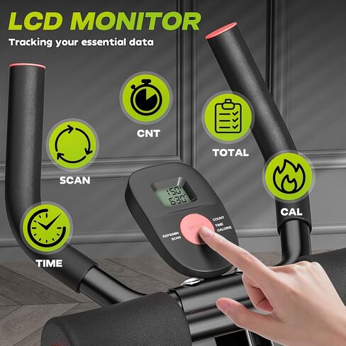 BODY RHYTHM Dual-Track Ab Machine with 4 Adjustable Heights, Foldable Core & Abdominal Exercise Machine, Total AB Workout Equipment for Home Gym, Ab Women Exercise Fitnes Trainer. in Kuwait