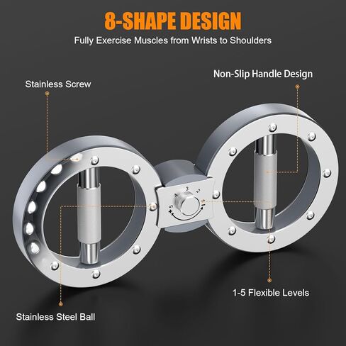 آلة حرق - آلة حرق دوارة دوارة مع مقاومة قابلة للتعديل 12 رطل، مدرب تقوية الساعد، معدات تمرين الذراع الدوارة 360 درجة للرجال والنساء in Kuwait
