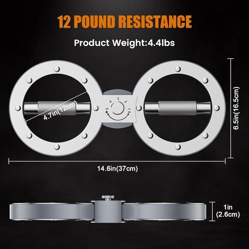 آلة حرق - آلة حرق دوارة دوارة مع مقاومة قابلة للتعديل 12 رطل، مدرب تقوية الساعد، معدات تمرين الذراع الدوارة 360 درجة للرجال والنساء in Kuwait