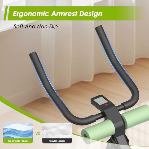 جهاز 4 في 1 لتمرين المعدة، جهاز تدريب عضلات البطن قابل للتعديل مع شاشة LCD، جهاز تمرين عضلات البطن قابل للطي مع حماية للركبة والظهر، سعة تحميل 400 رطل، للجنسين، أخضر in Kuwait