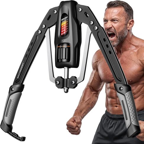 جهاز تمرين الذراع الإعصار من إيست ماونت، مقاومة هيدروليكية قابلة للتعديل 22-440 رطل، مدرب قوة الصدر والكتف للتمرينات المنزلية، بناء عضلات الجزء العلوي من الجسم، معدات تدريب اللياقة البدنية in Kuwait