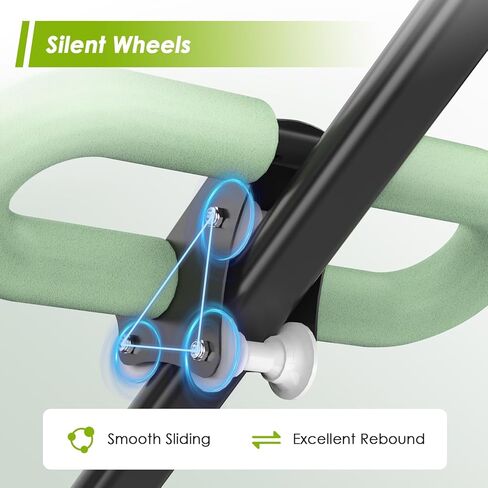 جهاز 4 في 1 لتمرين المعدة، جهاز تدريب عضلات البطن قابل للتعديل مع شاشة LCD، جهاز تمرين عضلات البطن قابل للطي مع حماية للركبة والظهر، سعة تحميل 400 رطل، للجنسين، أخضر in Kuwait