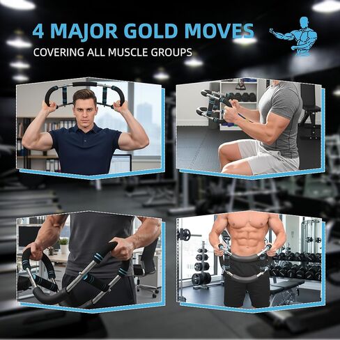 Adjustable Twister Arm Exerciser - Spring Workout Bar for Forearm, Triceps & Chest Strengthening, Portable Home Gym Fitness Equipment for Men & Women in Saudi Arabia