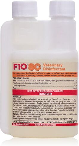 F10 SC Concentrated Veterinary Disinfectant for Kennels, Litter Box, Cage, Terrariums, Habitats, Vet Practices - 200 ml (6.8oz) in Kuwait